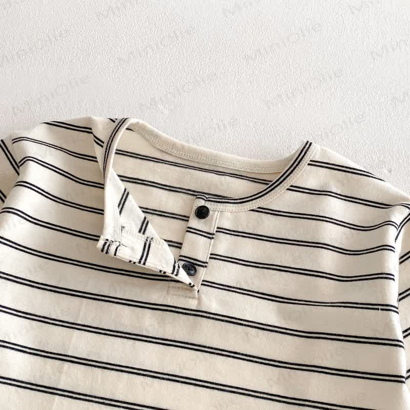 Baby Toddler Striped Henley T-Shirt - image 6