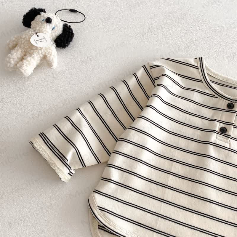 Baby Toddler Striped Henley T-Shirt - image 7