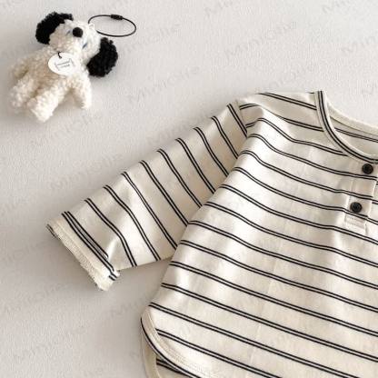 Baby Toddler Striped Henley T-Shirt - image 7
