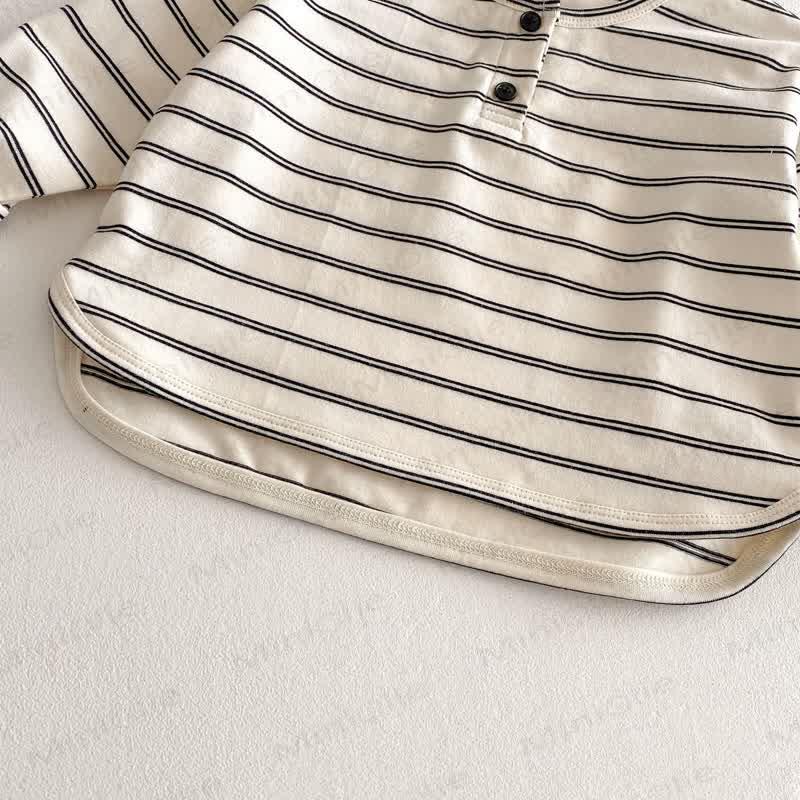 Baby Toddler Striped Henley T-Shirt - image 8