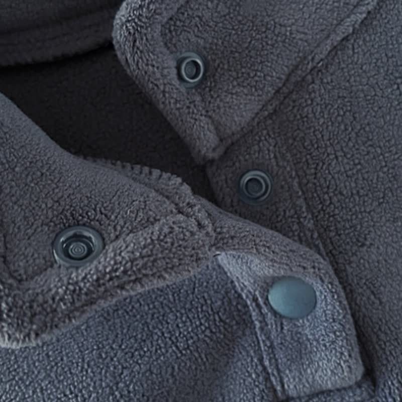 Baby Solid Color Cozy Fleece Half Placket and Jogger 2-piece Set - image 6