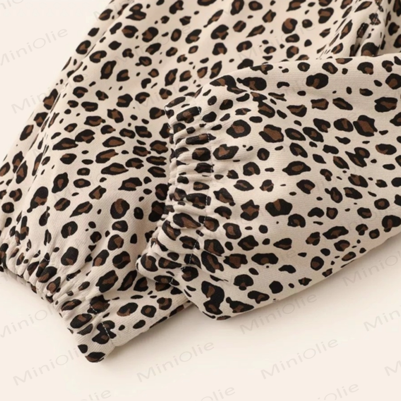Toddler Baby Leopard Bow Sweatshirt and Pants 2-piece Set - image 8