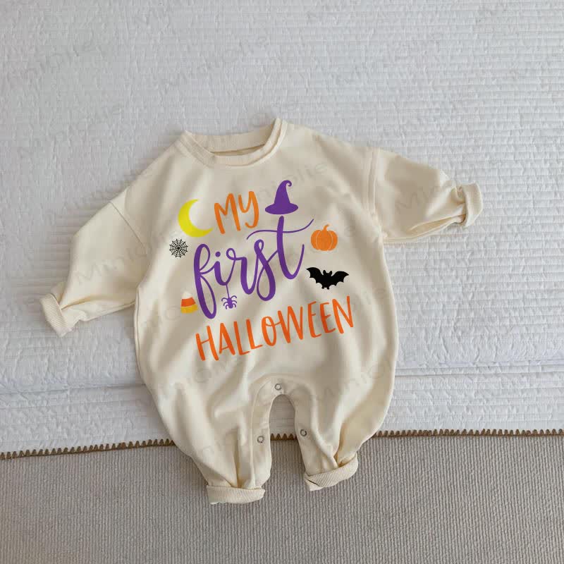 MY FIRST HALLOWEEN Baby Toddler Beige Romper - Beige - 2-3T - image 1