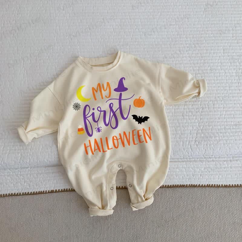 MY FIRST HALLOWEEN Baby Toddler Beige Romper - Beige - 2-3T - image 1