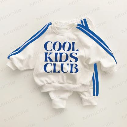 COOL KIDS CLUB Baby Blue Striped 2-piece Set - White&Blue - 3-5T - image 1