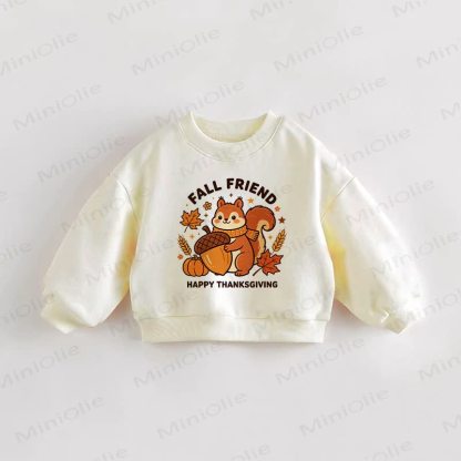 Baby Toddler Squirrel Cream Sweatshirt - Cream - 3-5T - image 1