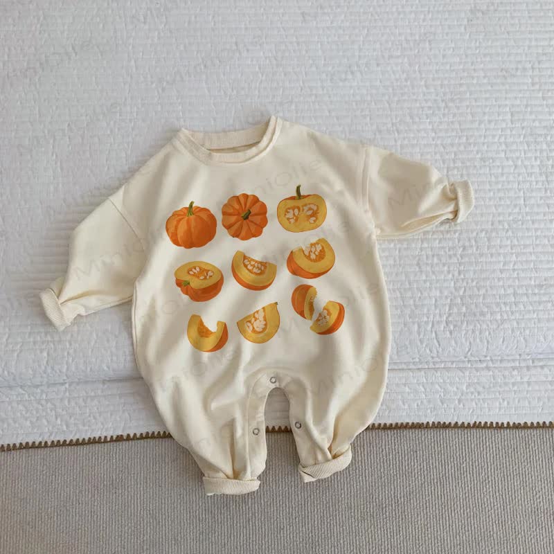 Baby Toddler Pumpkin Beige Romper - Beige - 2-3T - image 1