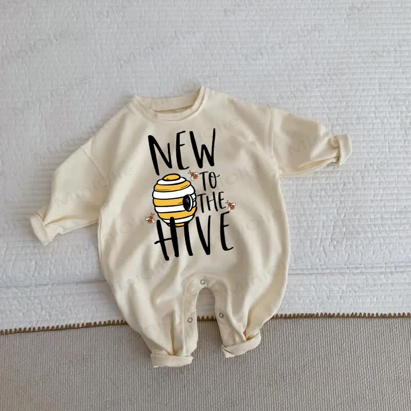 NEW TO THE HIVE Baby Toddler Bee Beige Romper - Beige - 2-3T - image 1