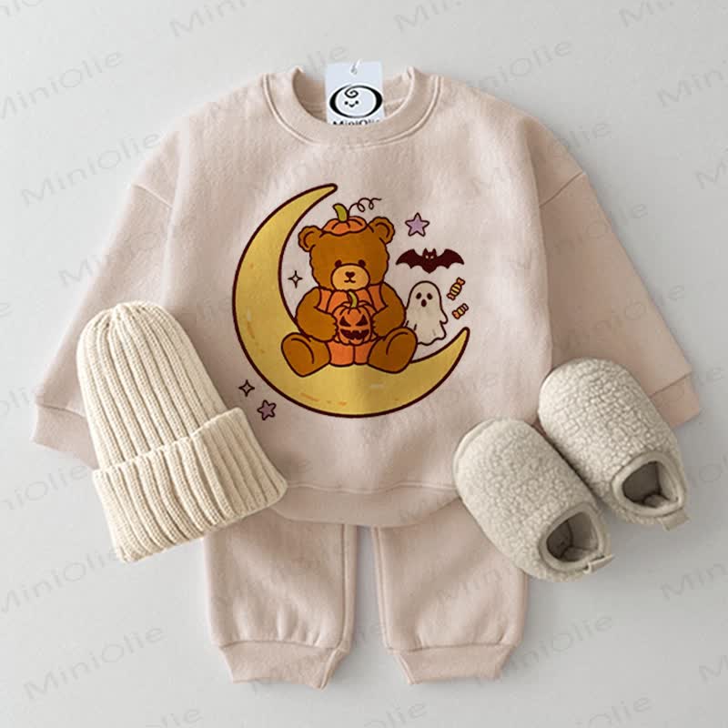 Baby Halloween Bear 2-piece Beige Set - Beige - 2-3T - image 1