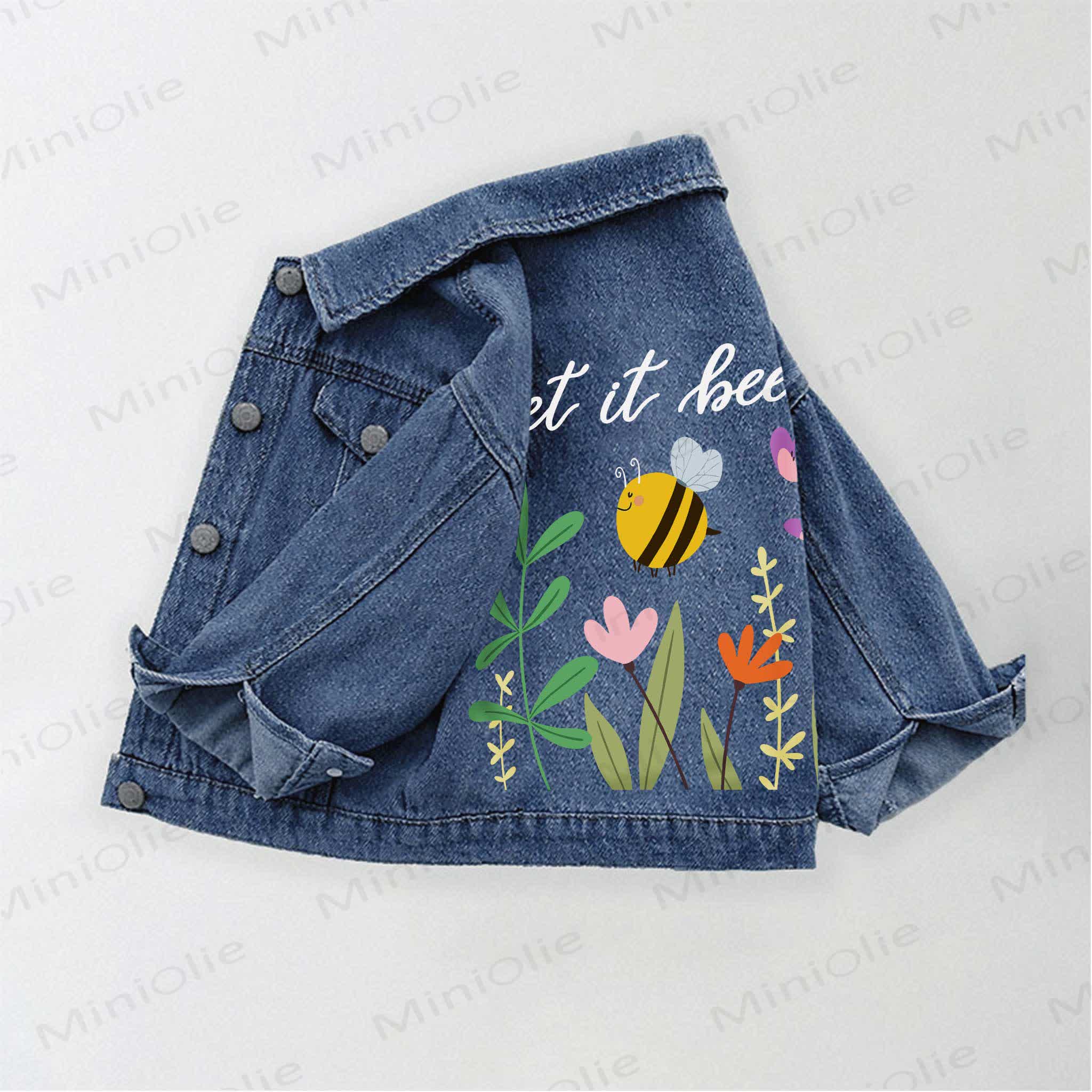 LET IT BEE Toddler Kid Denim Jacket - Blue - 10-11T - image 1