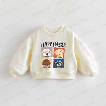 HAPPINESS Baby Toddler Cream Sweatshirt - Cream - 3-5T - image 1