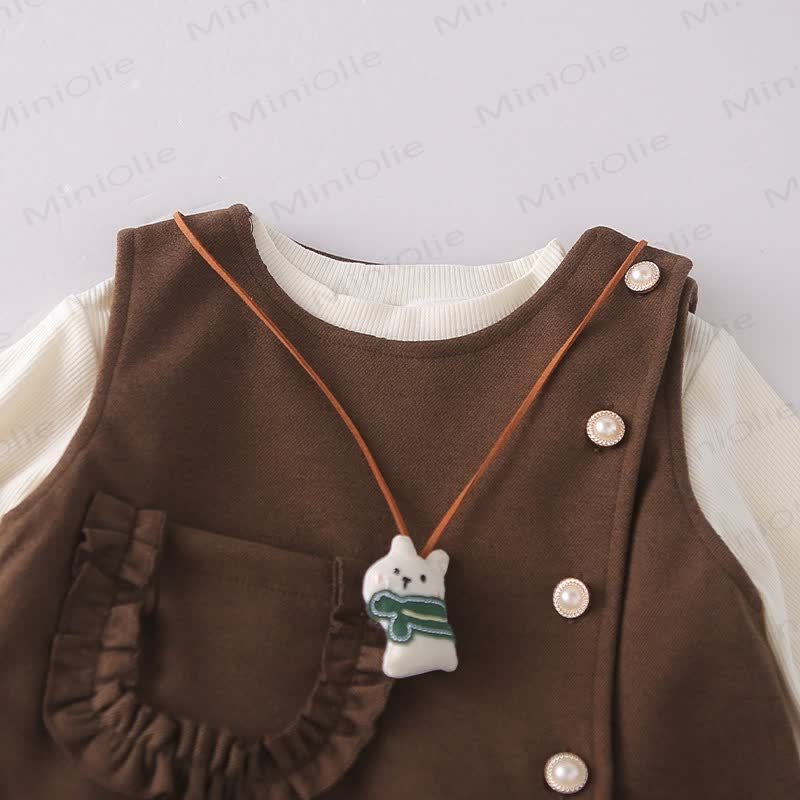 Baby Toddler Girl Bunny Charm Vest 3-piece Set - image 5