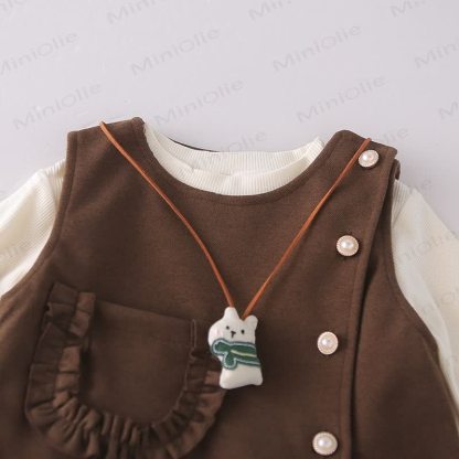 Baby Toddler Girl Bunny Charm Vest 3-piece Set - image 5