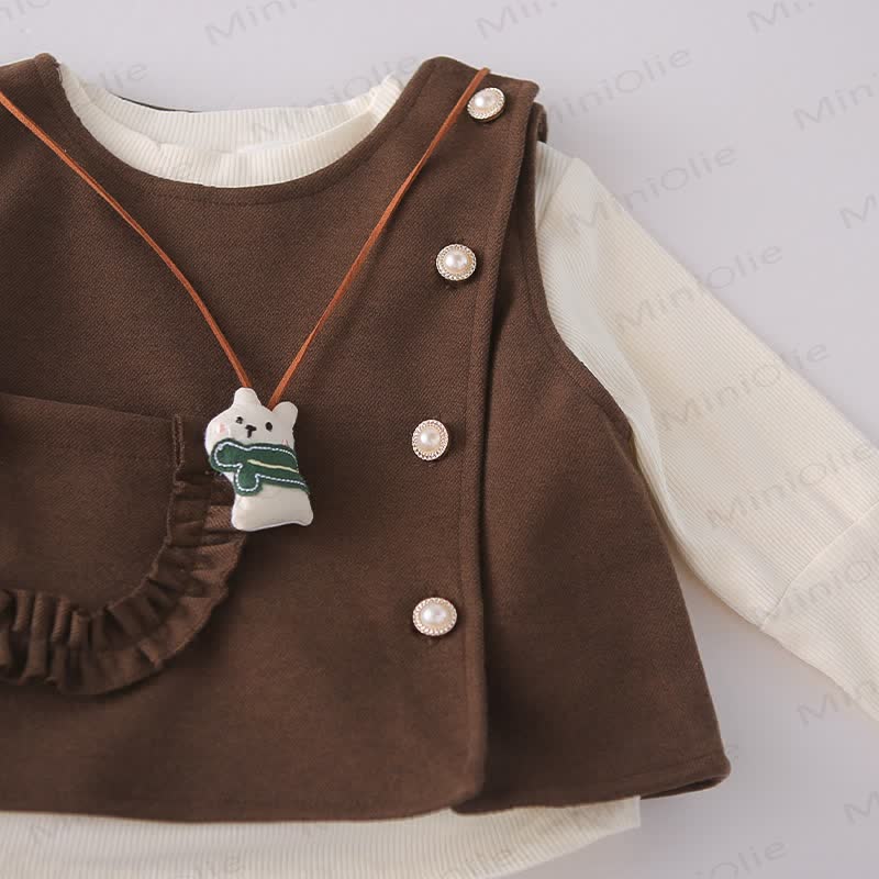 Baby Toddler Girl Bunny Charm Vest 3-piece Set - image 6