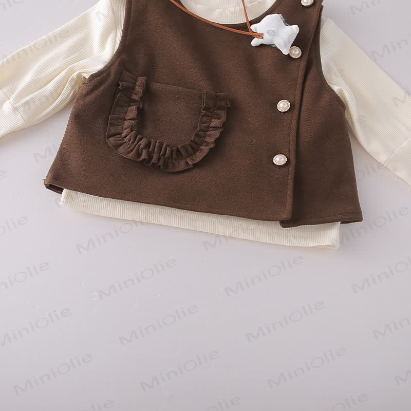 Baby Toddler Girl Bunny Charm Vest 3-piece Set - image 7