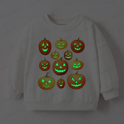 Baby Toddler Pumpkin Print White Sweatshirt - image 2