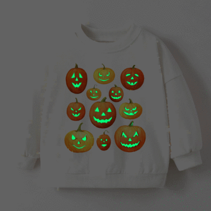 Baby Toddler Pumpkin Print White Sweatshirt - White - 2-3T - image 1
