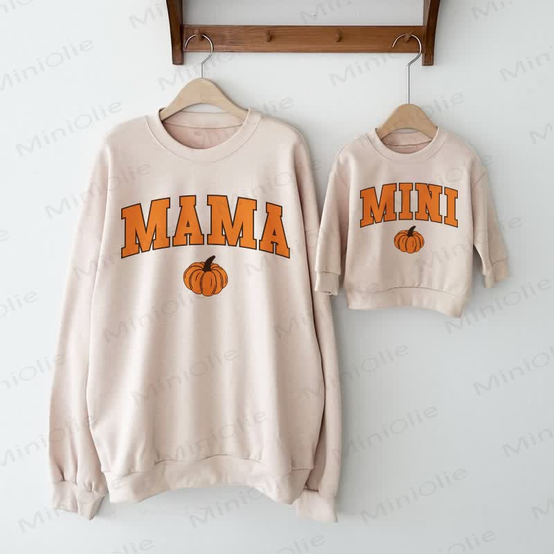 MAMA/MINI Pumpkin Grey Family Sweatshirt  - image 2