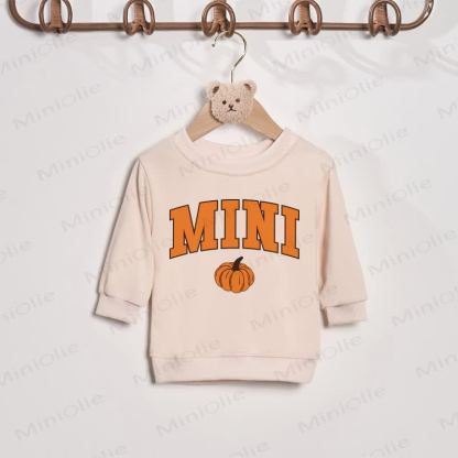 MAMA/MINI Pumpkin Grey Family Sweatshirt  - Beige - 2-3T - image 4