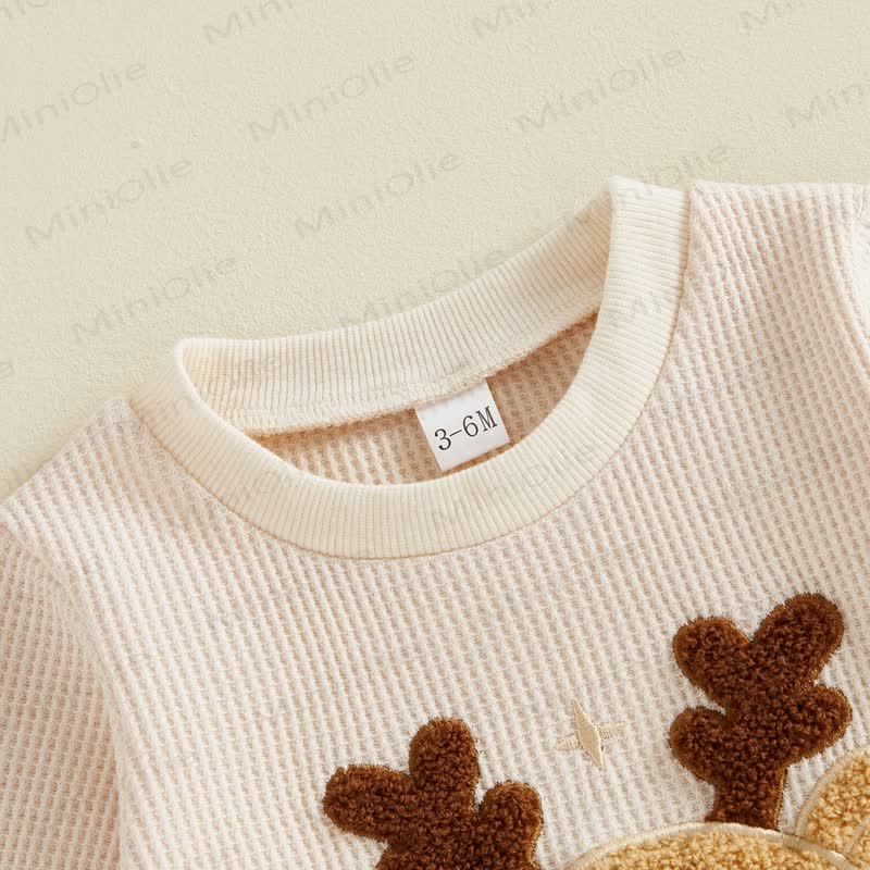 Baby Reindeer Waffle Bodysuit - image 4