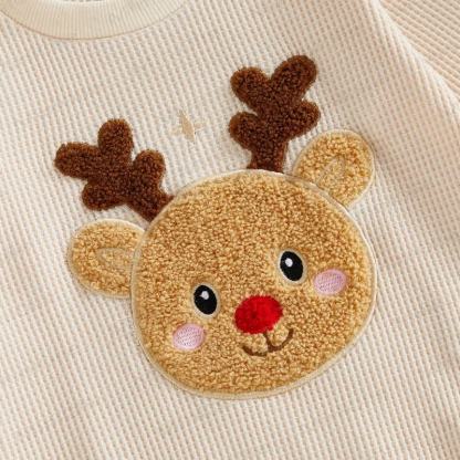 Baby Reindeer Waffle Bodysuit - image 5