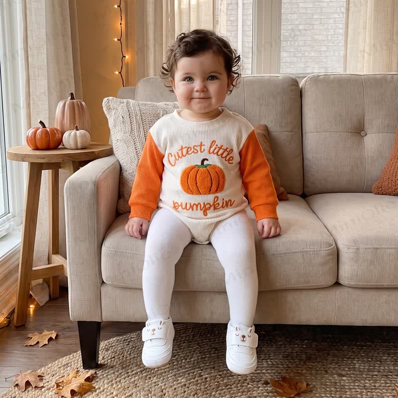 CUTEST PUMPKIN Baby Waffle Bodysuit - image 3
