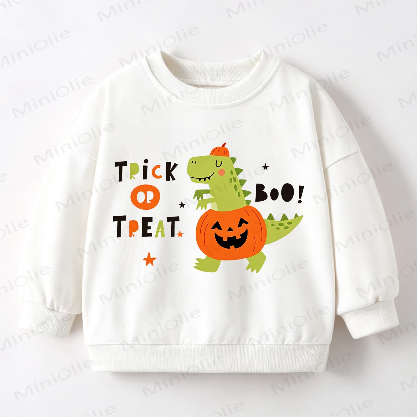 Baby Toddler Halloween Pumpkin Glow-in-the-dark Print Cotton Sweatshirt - image 2