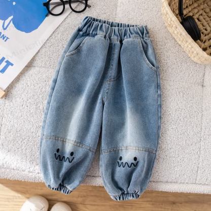 Toddler Baby Boy Bear Colorblock Shirt and Denim Jogger 2-piece Set - image 9