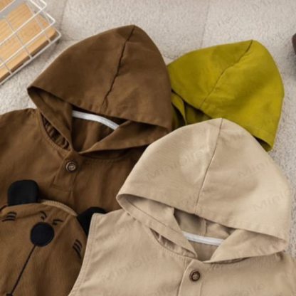 Baby Toddler Boy Bear Pocket Hooded 3-piece Set - image 4