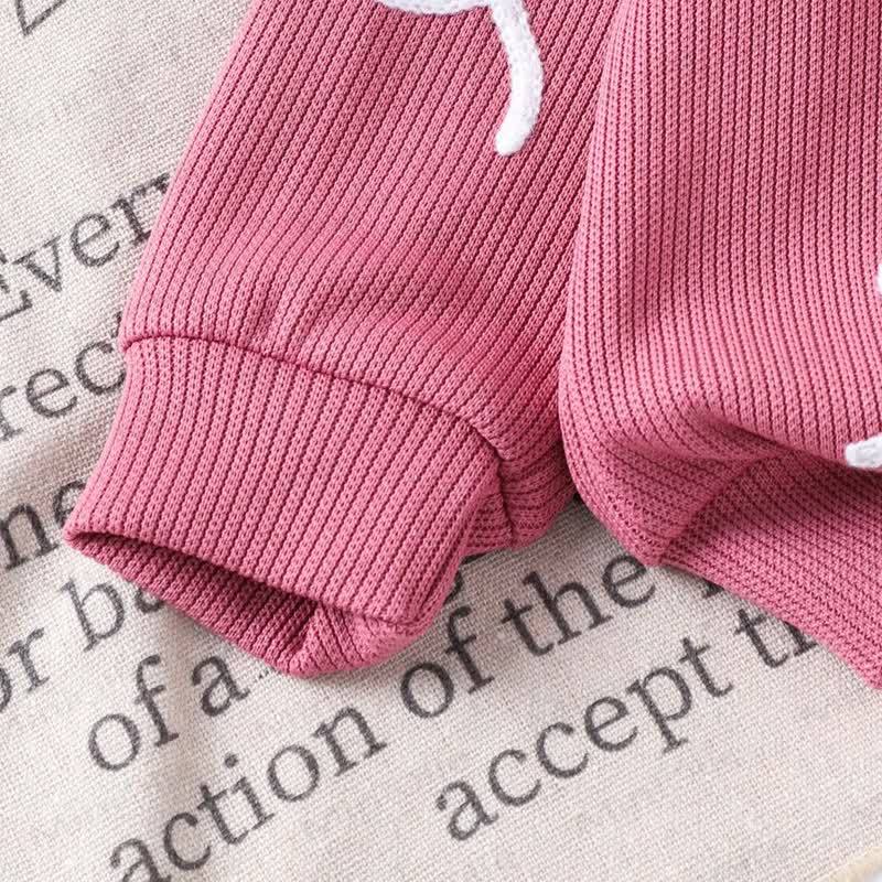Baby Toddler Girl Pink Bow Print Sweatshirt and Pants 2-piece Set - image 4