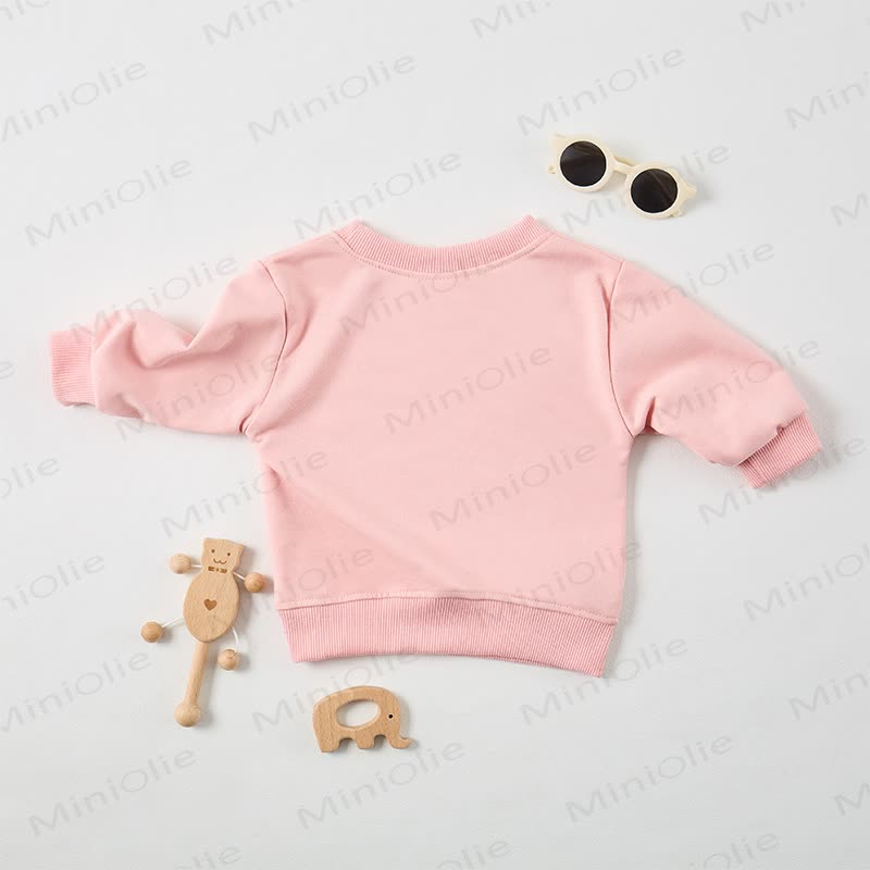 ME Baby Girl Pink Crown And Heart Print Sweatshirt - image 2