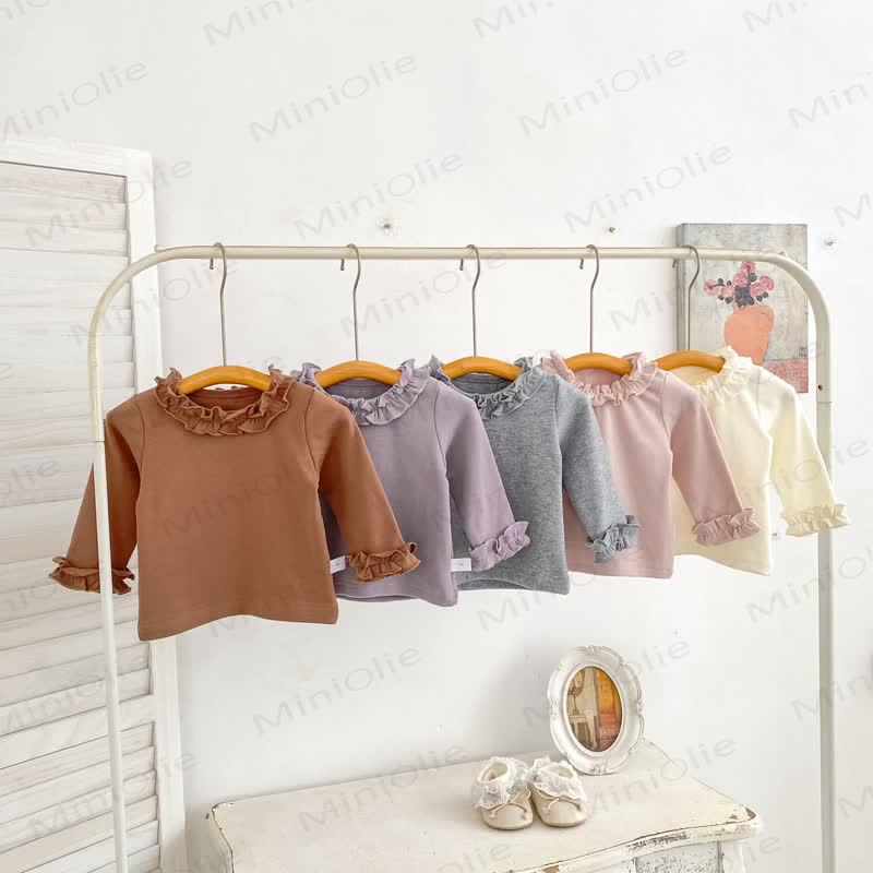 Baby Ruffle Collar Long Sleeve Top - image 2
