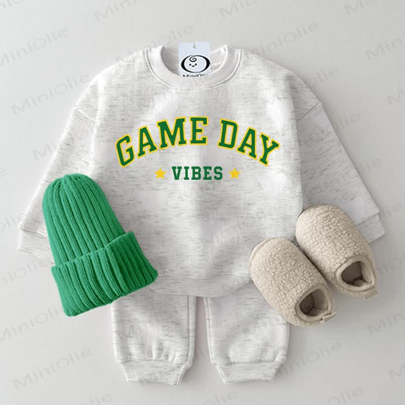 GAME DAY VIBES Baby 2-piece Light Grey Set - Light Grey - 2-3T - image 1