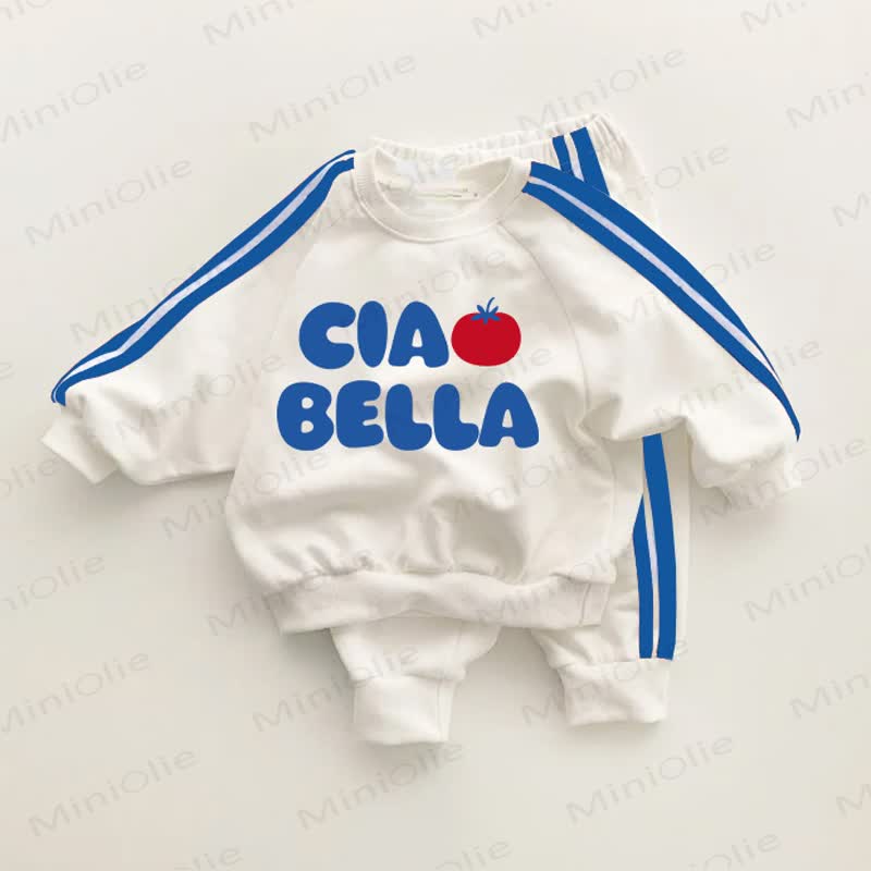 CIAO BELLA Baby Blue Striped 2-piece Set - White&Blue - 3-5T - image 1