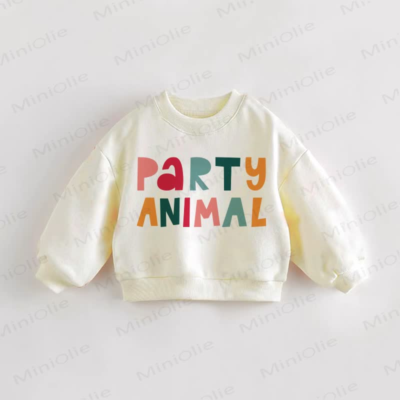PARTY ANIMAL Baby Toddler Cream Sweatshirt - Cream - 3-5T - image 1