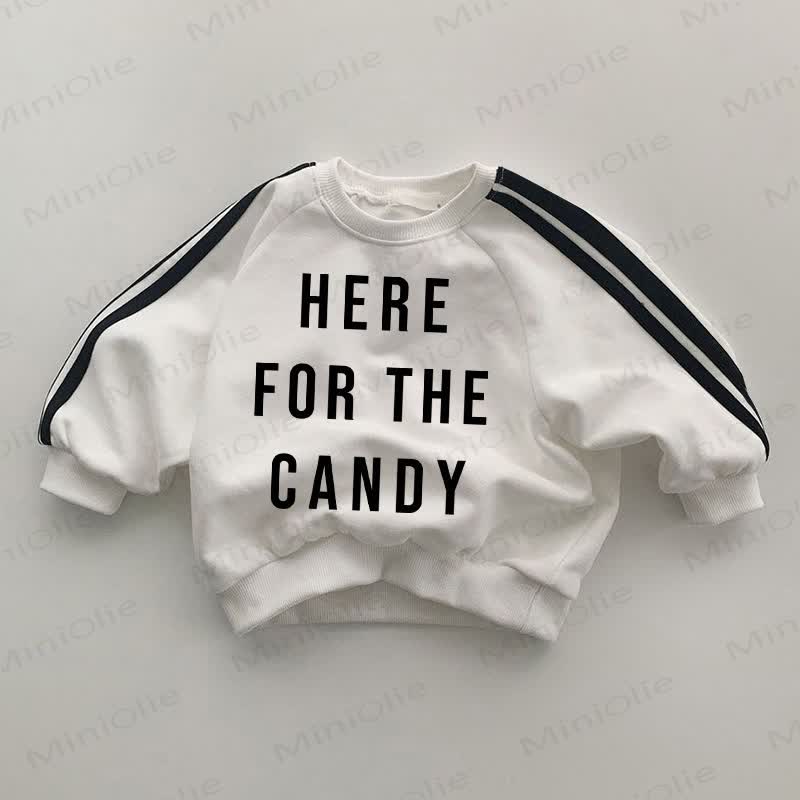 HERE FOR THE CANDY Baby White Sweatshirt - White - 2-3T - image 1