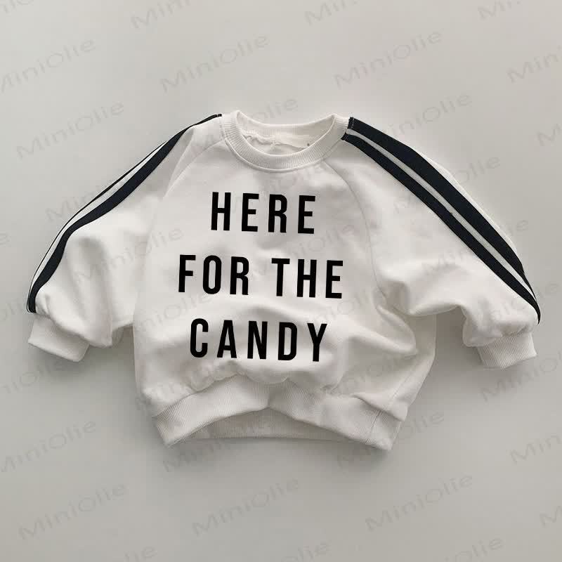 HERE FOR THE CANDY Baby White Sweatshirt - White - 2-3T - image 1