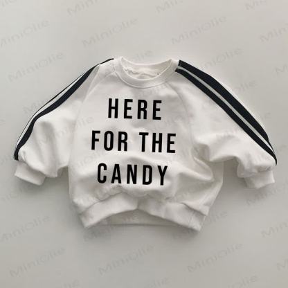 HERE FOR THE CANDY Baby White Sweatshirt - White - 2-3T - image 1