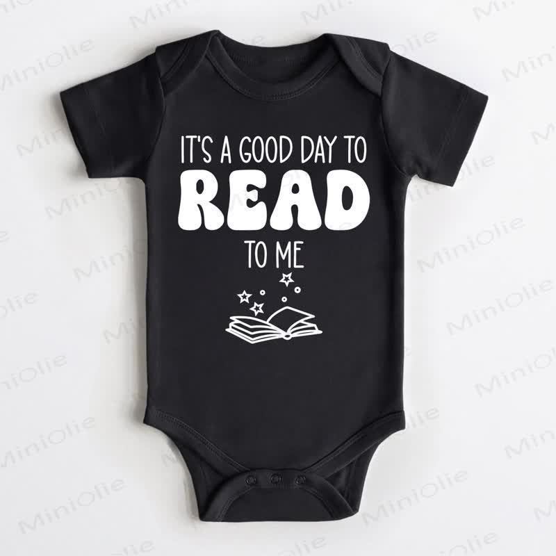 IT'S A GOOD DAY TO READ TO ME Baby Black Bodysuit - Black - 18-24M - image 1