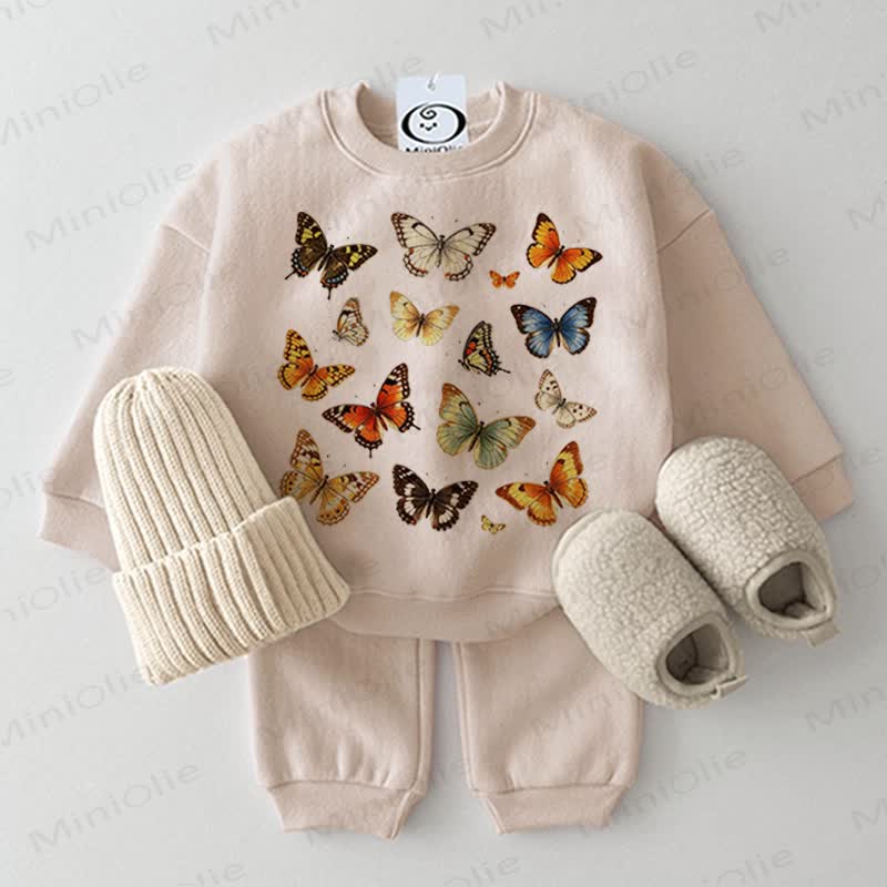 Baby Butterfly 2-piece Beige Set - Beige - 2-3T - image 1