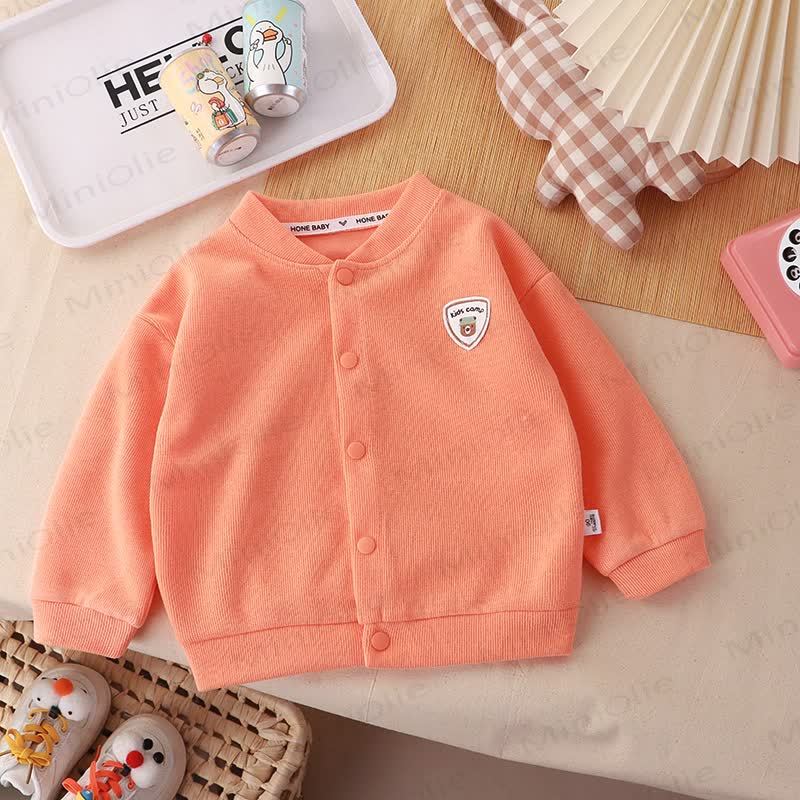 Toddler Snap Front Cardigan Outerwear - Orange - 6-7T - image 6