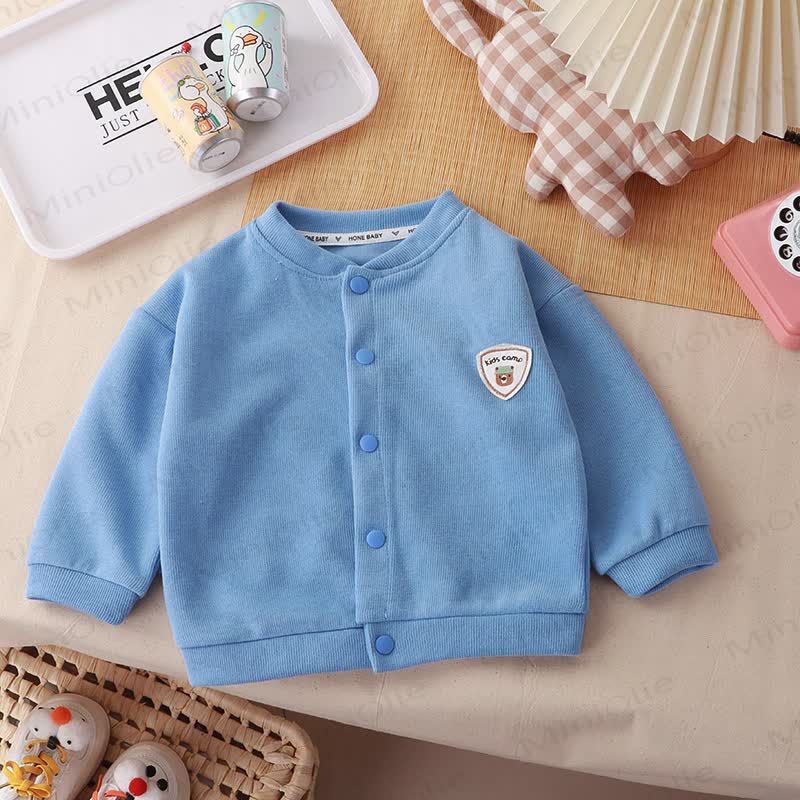 Toddler Snap Front Cardigan Outerwear - Blue - 6-7T - image 7