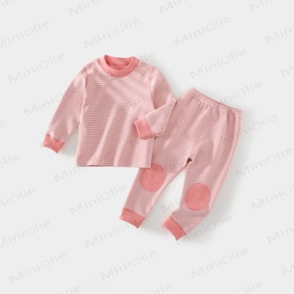 Baby Toddler Bear Embroidered/Stripe Top and Pants 2-piece Pyjama Set - Pink - 4-5T - image 5