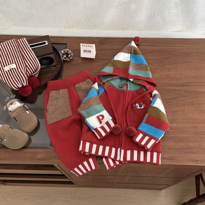 Baby Toddler Colorblock Knit Jacket or Pants - image 1