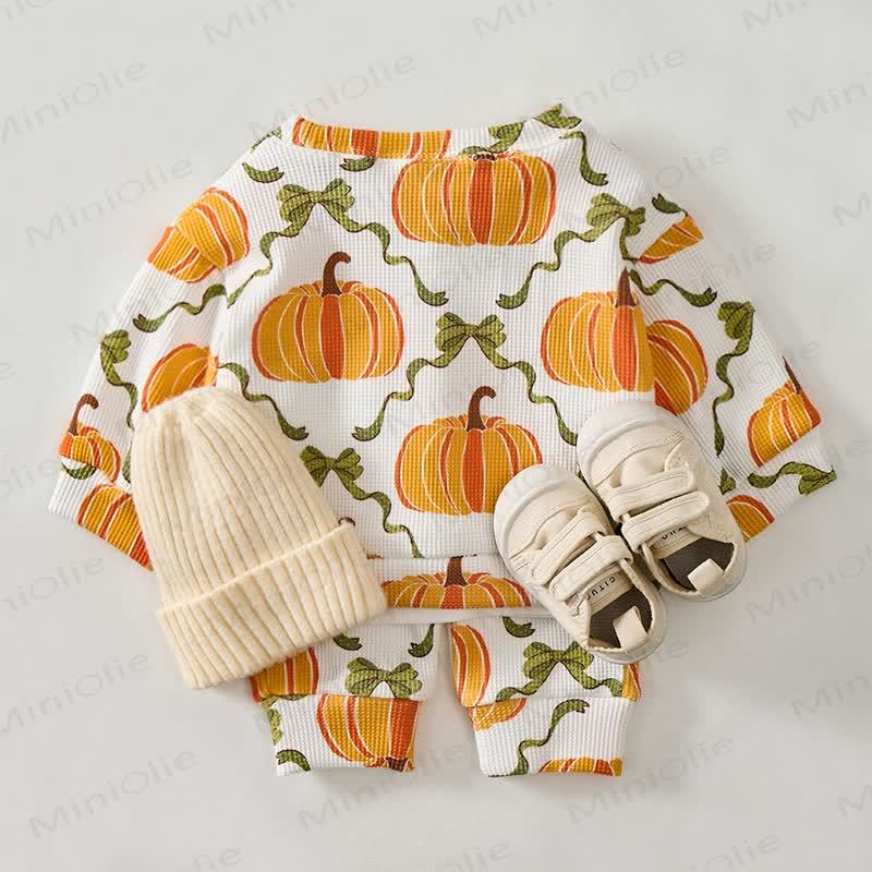Baby Pumpkin White Waffle 2-piece Set - image 3