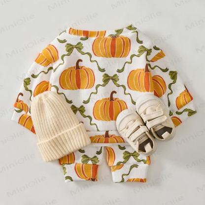 Baby Pumpkin White Waffle 2-piece Set - image 3