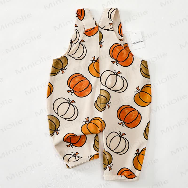 Baby Toddler Pumpkin Print Overalls - image 3