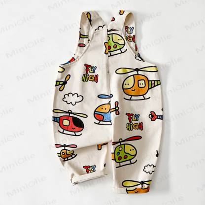 FLY HIGH Baby Toddler Helicopter Print Overalls - image 3