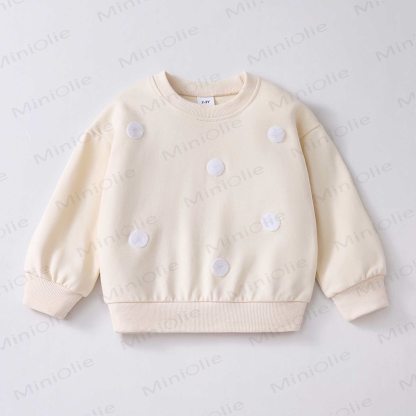 Kids DIY Interchangeable Patch Sweatshirt - Beige Sweatshirt - 6-7T - image 2