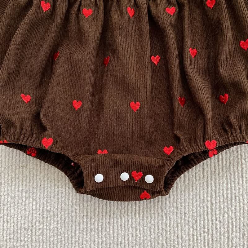 Toddler Girl Heart Print Corduroy Dress - image 16